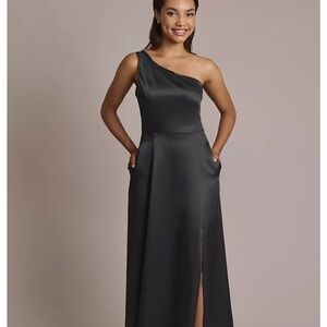Elegant Black One-Shoulder Dress - David’s Bridal